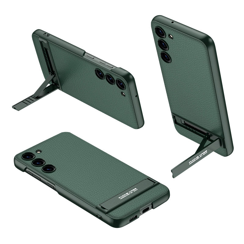 GKK For Samsung Galaxy S23 PU Leather Coated TPU Phone Case Carbon Fiber Texture Ultra-Thin Slim Kickstand Cover GKK For Samsung Galaxy S23 PU Leather Coated TPU Phone Case Carbon Fiber Texture Ultra-Thin Slim Kickstand Cover